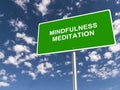 mindfulness meditation traffic sign