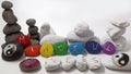 Mindfulness written on painted rocks Royalty Free Stock Photo