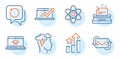 Mindfulness stress, Refresh mail and Sales diagram icons set. Vector