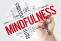 Mindfulness word cloud with marker, concept background Royalty Free Stock Photo