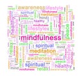 Mindfulness word tag concept Royalty Free Stock Photo
