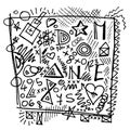 Mindless scribbles and doodles Royalty Free Stock Photo