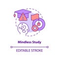 Mindless study concept icon