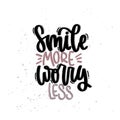 smile more worry less Royalty Free Stock Photo