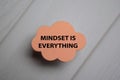 Mindset Is Everything write on a sticky note isolated on Office Desk