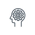 mindset icon vector from business model canvas concept. Thin line illustration of mindset editable stroke. mindset linear sign for Royalty Free Stock Photo