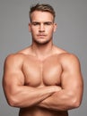 Mindset makes the man. Studio shot of a handsome young man posing against a grey background.