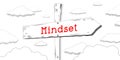 Mindset - outline signpost with one arrow