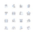 Mindset shaper line icons collection. Empowerment, Resilience, Positivity, Growth, Mindfulness, Motivation, Inspiration