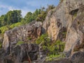 Mine Bay Maori Rock Carvings in Taupo, North Island, New Zealand