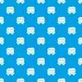 Mine cart pattern vector seamless blue