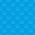 Mine cart pattern vector seamless blue Royalty Free Stock Photo