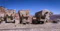 Mine carts in Potosi, Bolivia