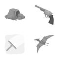 Mine, cleaning and other monochrome icon in cartoon style.weapons, history icons in set collection.