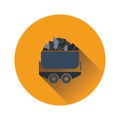 Mine coal trolley icon