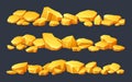 Mine gold nugget pile game treasure vector icon