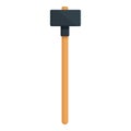 Mine hammer icon cartoon vector. Coal industry sector