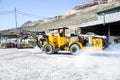 Mine machine heading to the cave for work Royalty Free Stock Photo