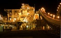 Mine processing plant at night. Royalty Free Stock Photo