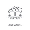 Mine Wagon linear icon. Modern outline Mine Wagon logo concept o