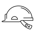 Mine worker helmet icon, outline style