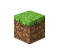 Minecraft cube vector illustration