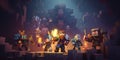 Minecraft Dungeons RPG dungeon-crawler adventure generative AI