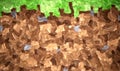 Minecraft game smudged pixel art wallpaper banner background