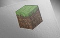 Minecraft-1 on paper texture