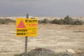 Minefield Warning Sign at Golan Heights