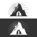 Miner against Mountains ,Design Element