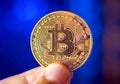 Miner bitcoin cryptocurrency Royalty Free Stock Photo