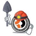 Miner Bitcoin Dark mascot cartoon