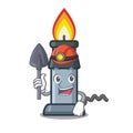 Miner busen burner in the character pocket Royalty Free Stock Photo