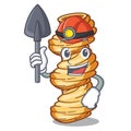 Miner cellentani pasta in the character shape