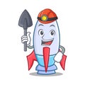 Miner cute rocket character cartoon