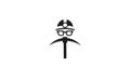 Miner head worker logo vector symbol icon design graphic illustration