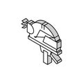 miner helmet isometric icon vector illustration