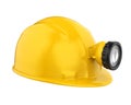 Miner Helmet with Lamp Isolated Royalty Free Stock Photo