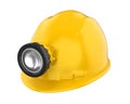 Miner Helmet with Lamp Isolated Royalty Free Stock Photo