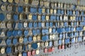 Miner identification tags board on underground mine site