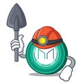 Miner Maker coin mascot cartoon