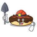 Miner maple bacon bar mascot cartoon