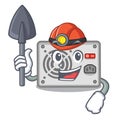 Miner mascot power supply sticks to pc