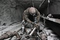 Miner in a mine