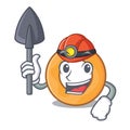 Miner onion ring mascot cartoon