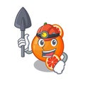 Miner orange blood in the cartoon shape