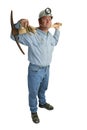 Miner With Pickax Full Length Royalty Free Stock Photo