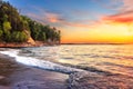 Miner`s Castle Rock formation lit by the Setting Sun Royalty Free Stock Photo