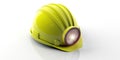 Miner`s helmet on white background. 3d illustration Royalty Free Stock Photo